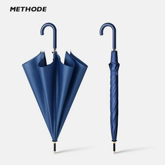 

Большой однотонный зонт для гольфа: Длинная ручка, восемь спиц, настраиваемый логотип, для дождя или солнца.