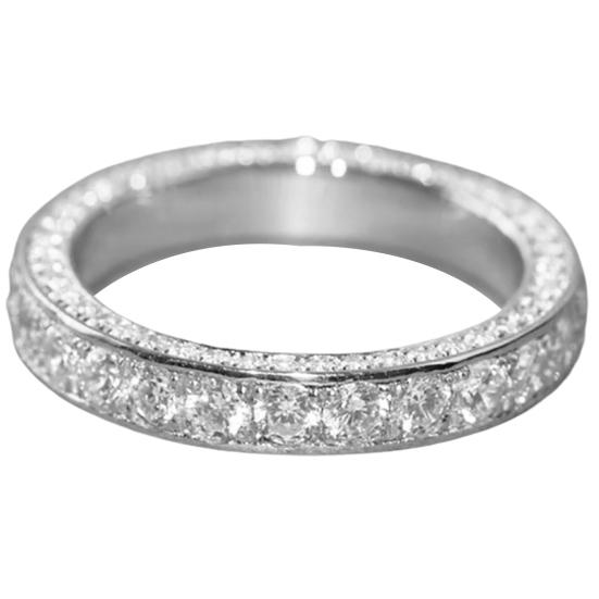 Wedding Ring Full Band Rhinestone Finger Inlaid Exquisite Women Accessory Jewelry