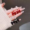 Elegant Retro Red Velvet Bow Stud Earrings for Women - Perfect Festive Accessory