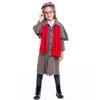 Dětský detektivní kostým Hnědý Viktoriánský Historický Cosplay Dětské Halloweenské Párty Kostýmy