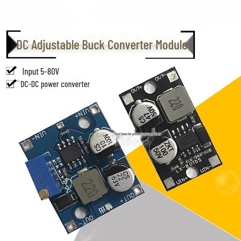 DC Buck Converter Module LX8015: 5-80V Input, Adjustable Output