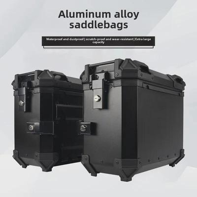 35L Czarny Wojownik Wodoodporny Aluminiowy Boczny Zestaw Kufrów Motocyklowych: Zawiera 18-litrowy szybkozłączny, antykolizyjny boczny pojemnik