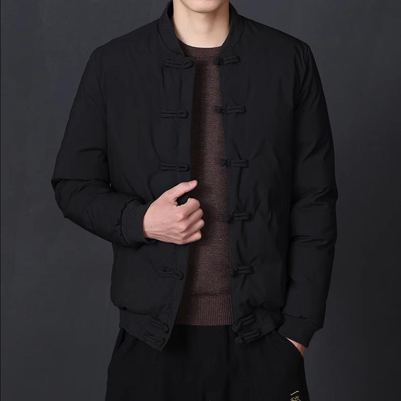 Winter Jacket Men's Short Padded Jacket Tang Suit Middle Aged Elderly Dad Wear Small Jacket Men's Jacket Trend
