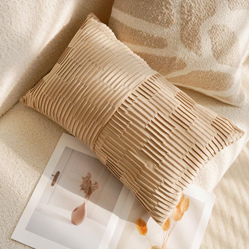 30x50/45x45CM Cute Sheep Throw Pillow Cover Simple Brown Cartoon Stamping Waist Cushion Cover Decor Home Decorative Pillowcase