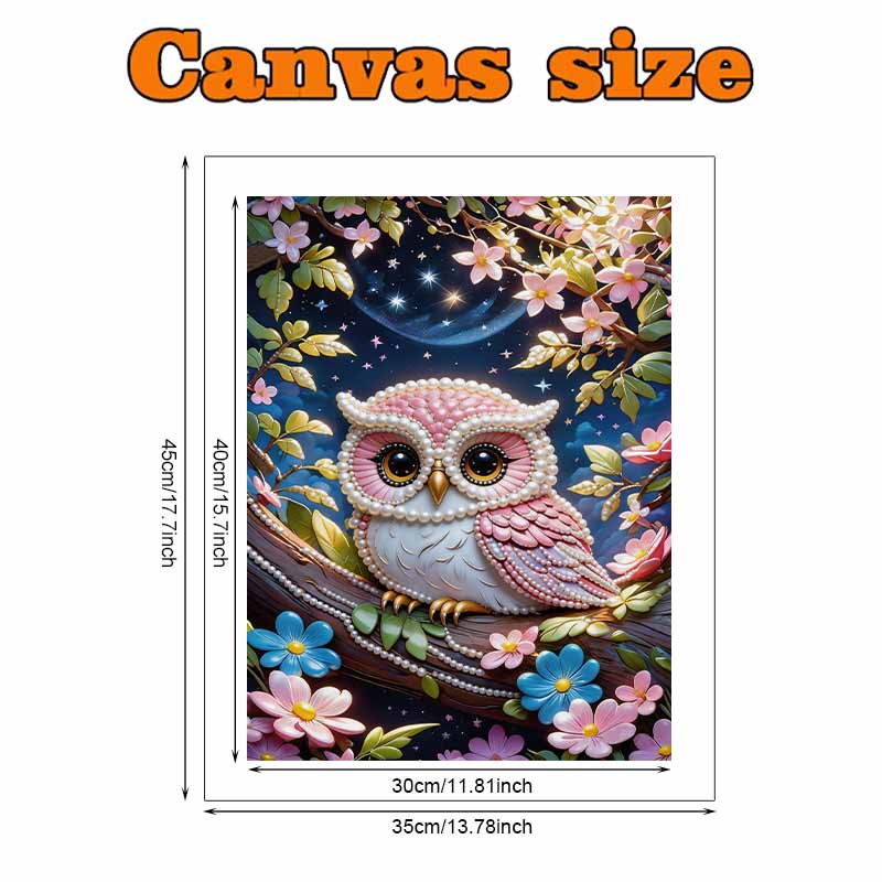 DIY Süße Eule Perlen Diamant Kunst Kits Ohne Rahmen 30x40cm Edelstein Kunst Diamant Malerei Kits für Erwachsene/Anfänger Geschenkidee Heimwanddekoration