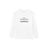 Logo Printed Sports Casual Long Sleeve T-Shirt Men Tops White F11M038218GWT