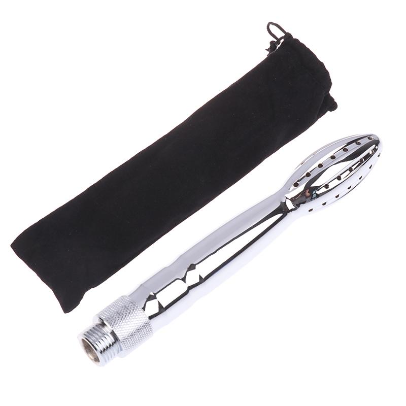 Aluminiumlegering Silver Bidet Anal Enema Duschhuvud Anus Rengöring Tvätt Dusch Handhållen Spruta Gänga