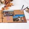Unique Handcraft Story Notebook DIY Photo Album, Scrapbook Hardcover Paper Memory Book for Handmade Keepsake Weddings Anniversaries Baby Family