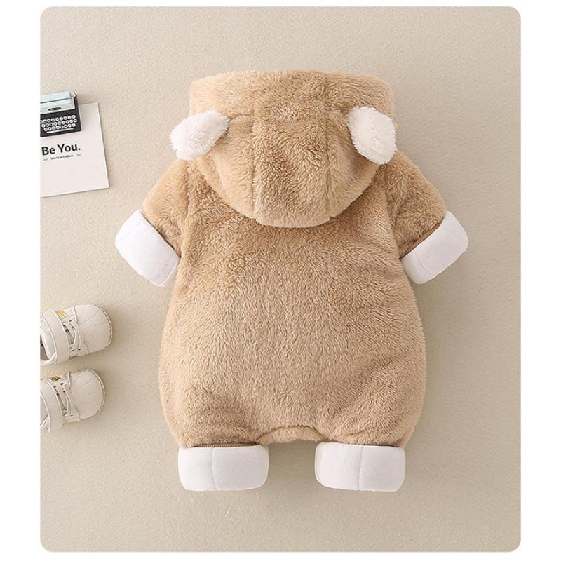 Jachetă de flanel pentru bebeluși toamnă și iarnă, haine de bumbac, haine pentru bebeluși, ținute cu glugă pentru exterior, haine pentru târât