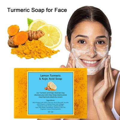 1/4Pcs Turmeric Soap Bar with Honey Glow Gentle Cleansing Natural Ingredients Skincare Soap for All Skin Types
