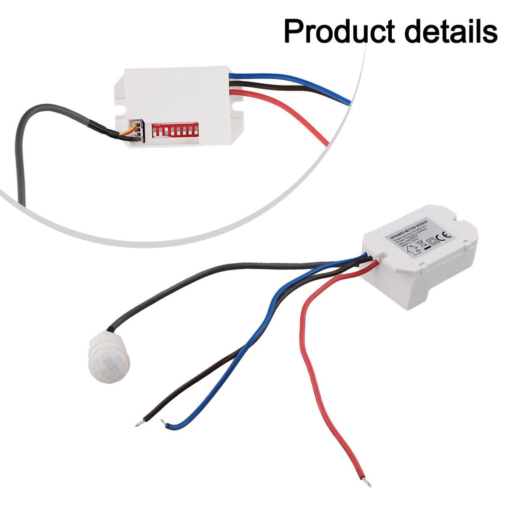 Light Switch PIR Sensor Detector Motion Occupancy Rest Dips 6m Adjustable Ceiling 220-240V/AC° 50/60Hz Home