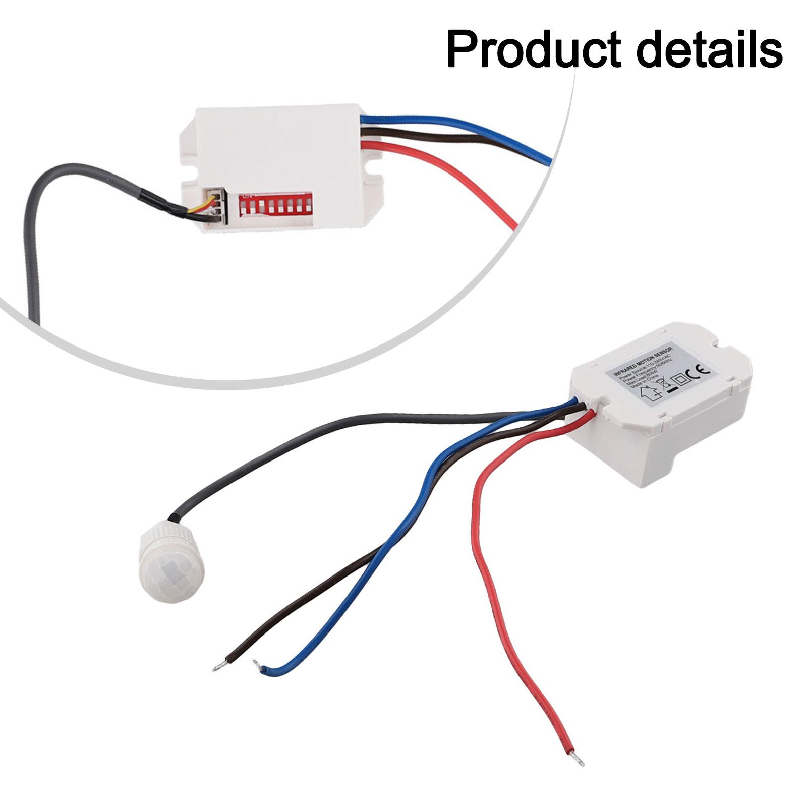 

Light Switch PIR Sensor Detector Rest Dips Mini Recessed Motion Occupancy 220-240V/AC 50/60Hz 6m 800W Adjustable Wall China Mainland