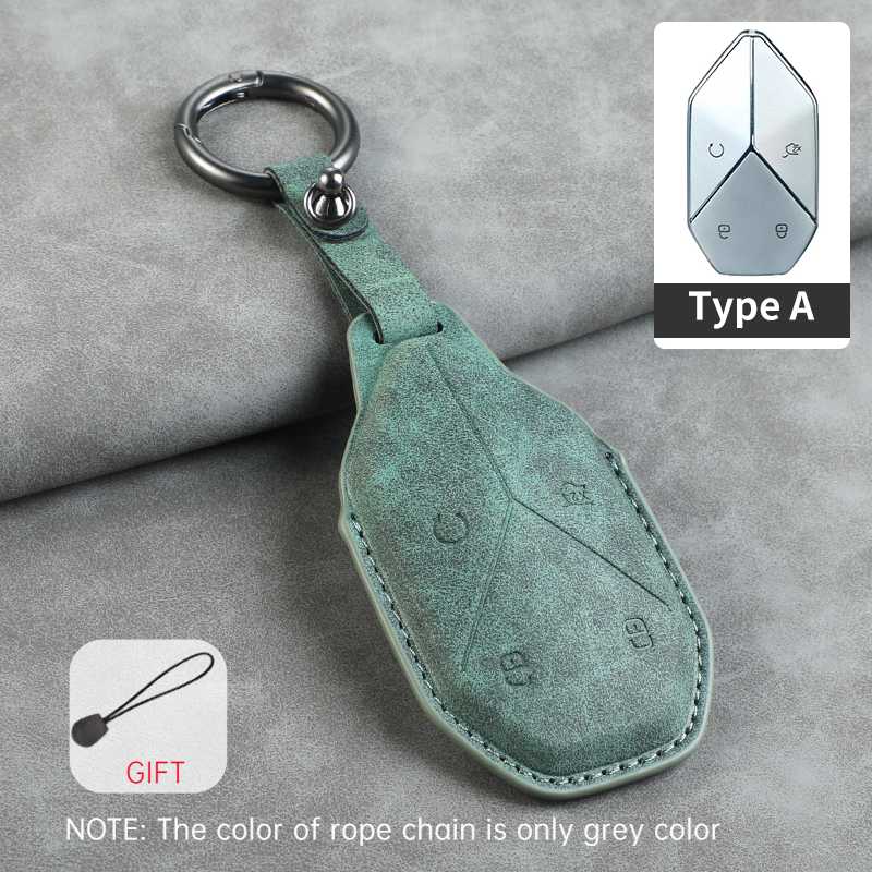 Car Key Case Cover For Byd Formula Leopard 5 Fangchengbao 5   Leather Keychain 3 Buttons Keyless Holder Accessories