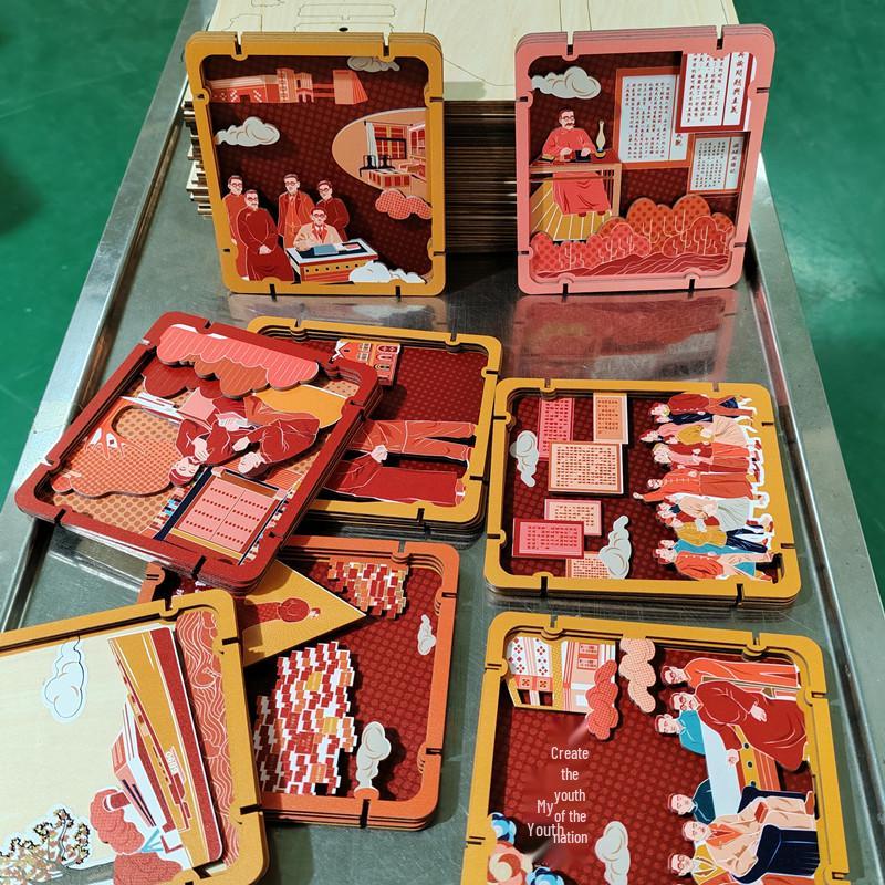 Wood Block UV Color Printing - High Definition Inkjet Photo Puzzles & Refrigerator Magnets