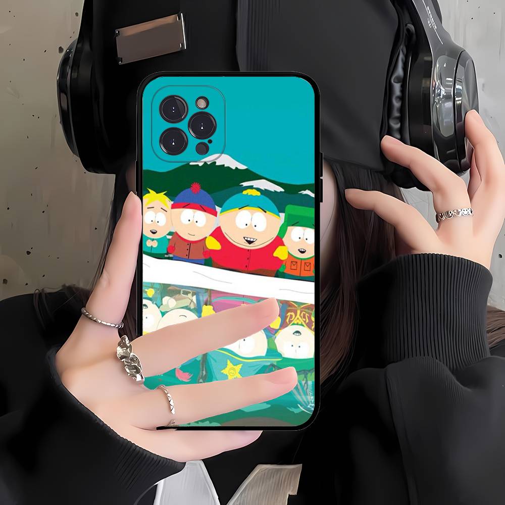 

South Park Cute Cartoon Soft Back Phone Cover Case For IPhone 17 16 Pro Max 15 12 11 16e 13 Mini 14 15 Plus iPhone 17pro max