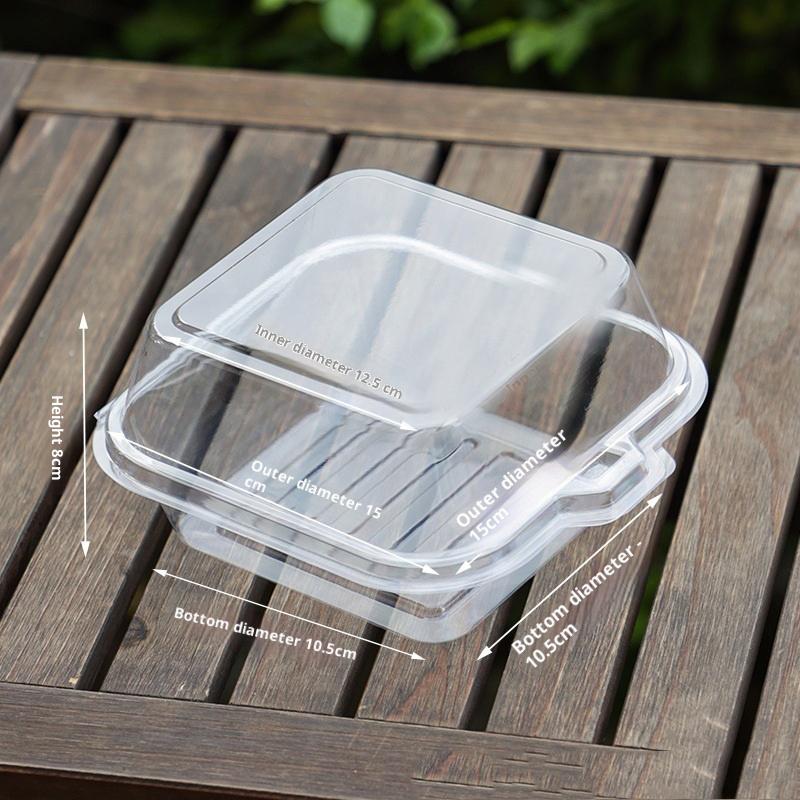 10/50Pcs Clear Pet Bento Cake Box Container Tiramisu Dessert Disposable Plastic Cake Box Party Wedding Christmas Restaurant
