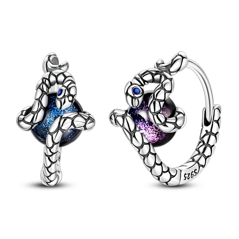 Sparkling Woman Hoop Earring 925 Silver CZ Zircon Firefly Butterfly Clover Ear Stud Earrings Jewelry Anniversary Gift