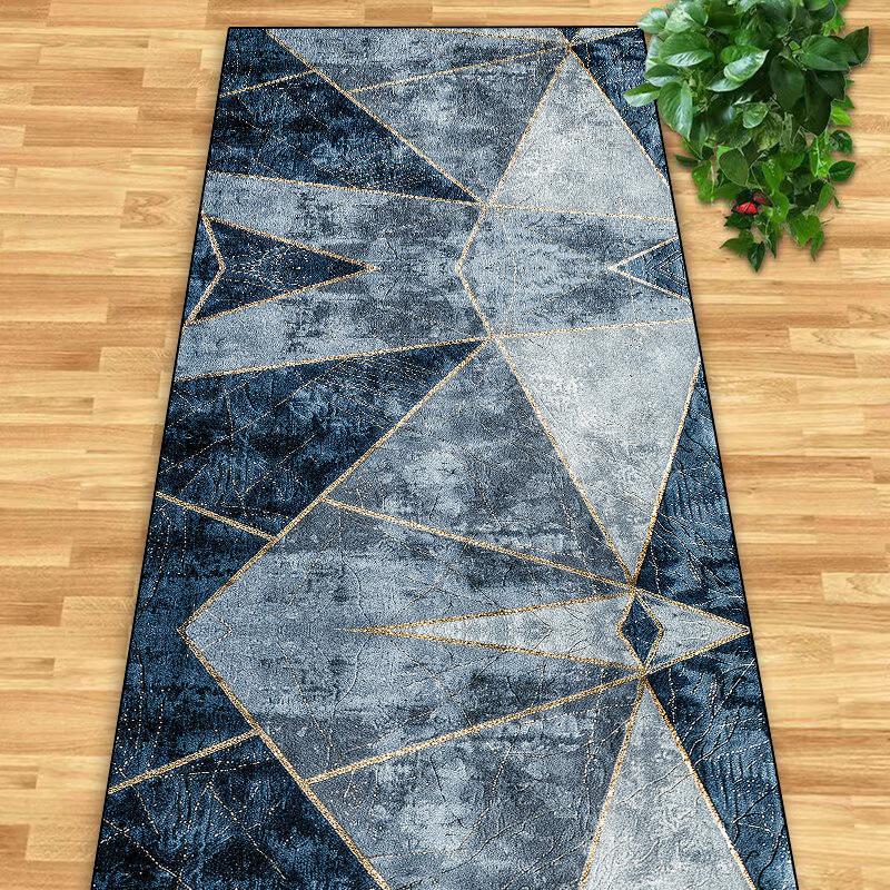 Modern Home Long Corridor Carpet Geometric Hotel Lobby Passageway Runner Rugs Villa Stairway Entryway Non-slip Mats Customizable