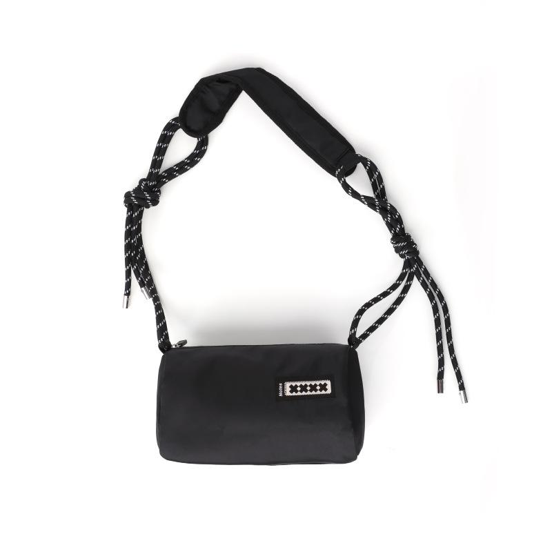 

2025 spring new bag Oxford cloth sports cycling bag pillow bag fashion trendy nylon messenger bag women s bag чёрный