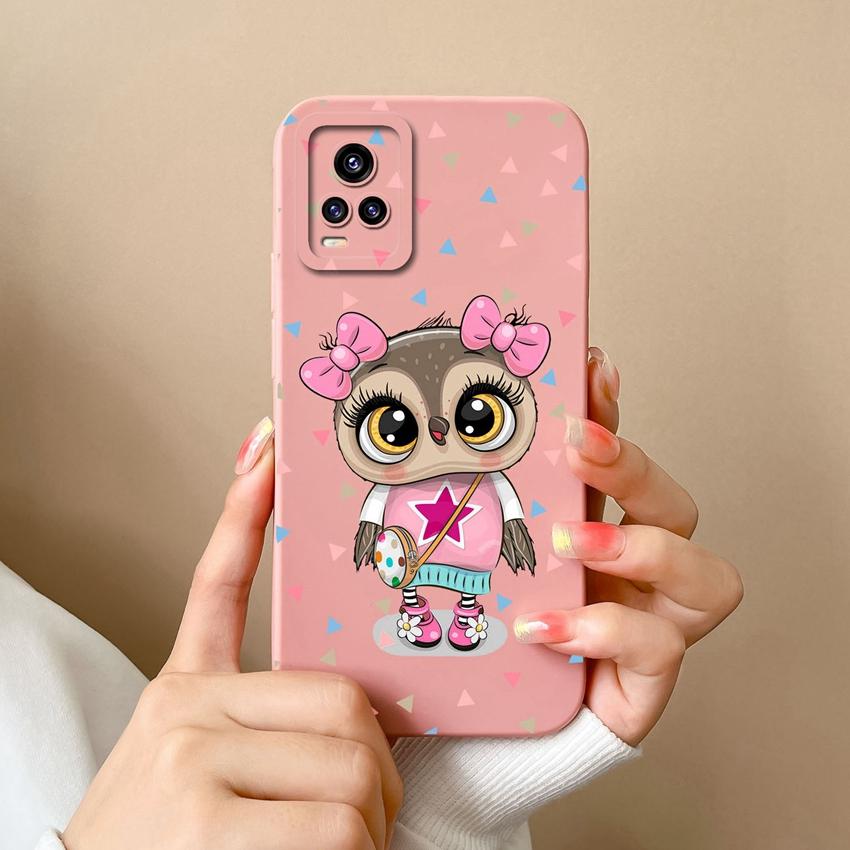 Case For Vivo V17 V20 S19 Y75 S16 Y77 Funny Cartoon Cat Pattern Phone Covers Screen Protector Soft Silicone Anti Slip Protection For Vivo Bumper Shell
