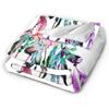Printed Blanket Comfortable Soft Sofa Talk Blanket