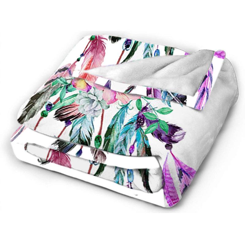 Printed Blanket Comfortable Soft Sofa Talk Blanket