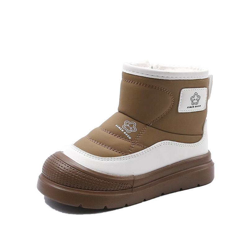 Girls snow boots 2025 new winter children's piled thickened large cotton shoes girls warm winter boots boys cotton boots