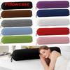 Solid Color Bedroom Neck Bolster Pillowslip Washable Pillow Case Headrest Pillow Cover