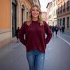 009 Women's Knitted Sweater: European & American Autumn/Winter, Round Neck, Loose Fit, Cross-border, New Arrival