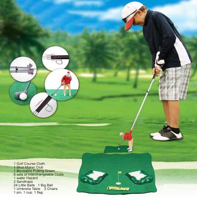 Set di Giochi con Mazze da Mini Golf in Plastica Giocattolo Educativo Indoor per Bambini e Genitori