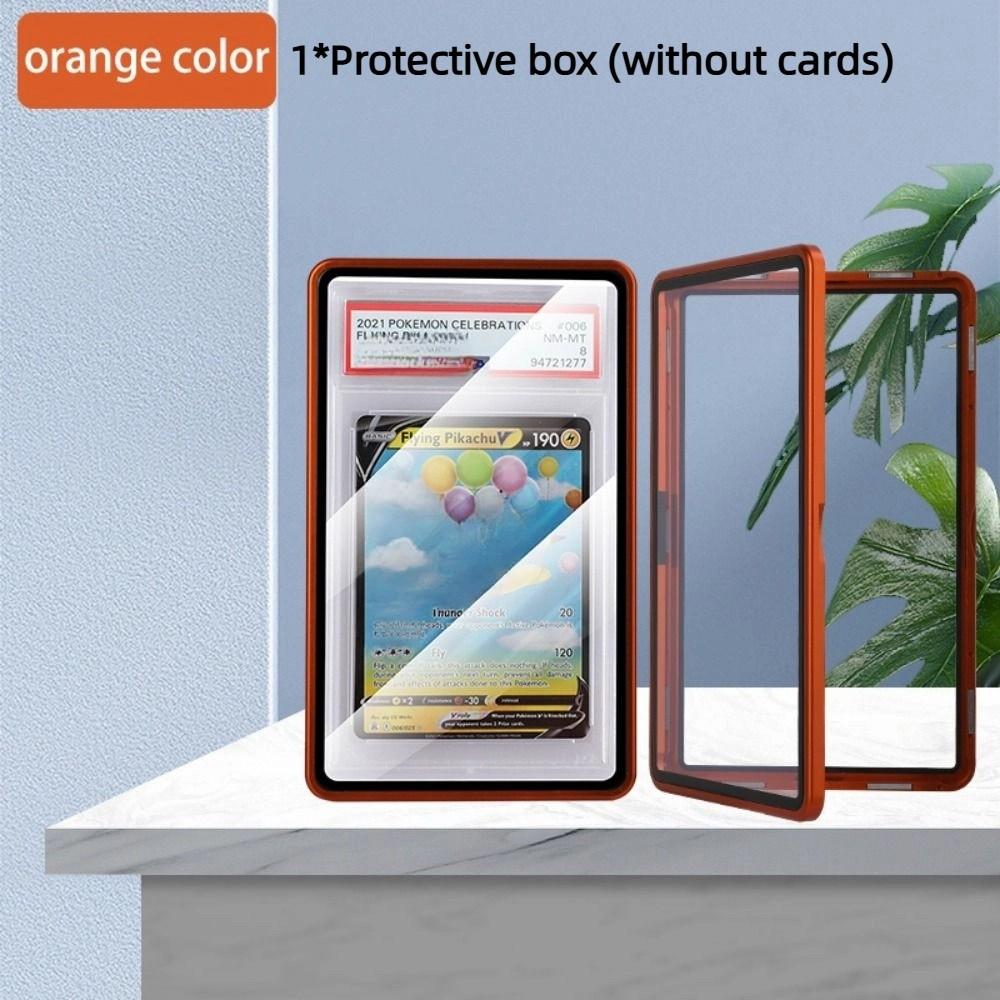 Aluminium Frame PSA/CGC Graded Cards Protector UV Protection Double-sided Glass Card Protective Case Transparent Durable
