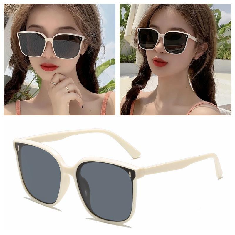 Metal Hinge Polarized Sunglasses for Women with Round Faces, High-End New Style Large Frame UV Protection Driving Sunglasses for Men