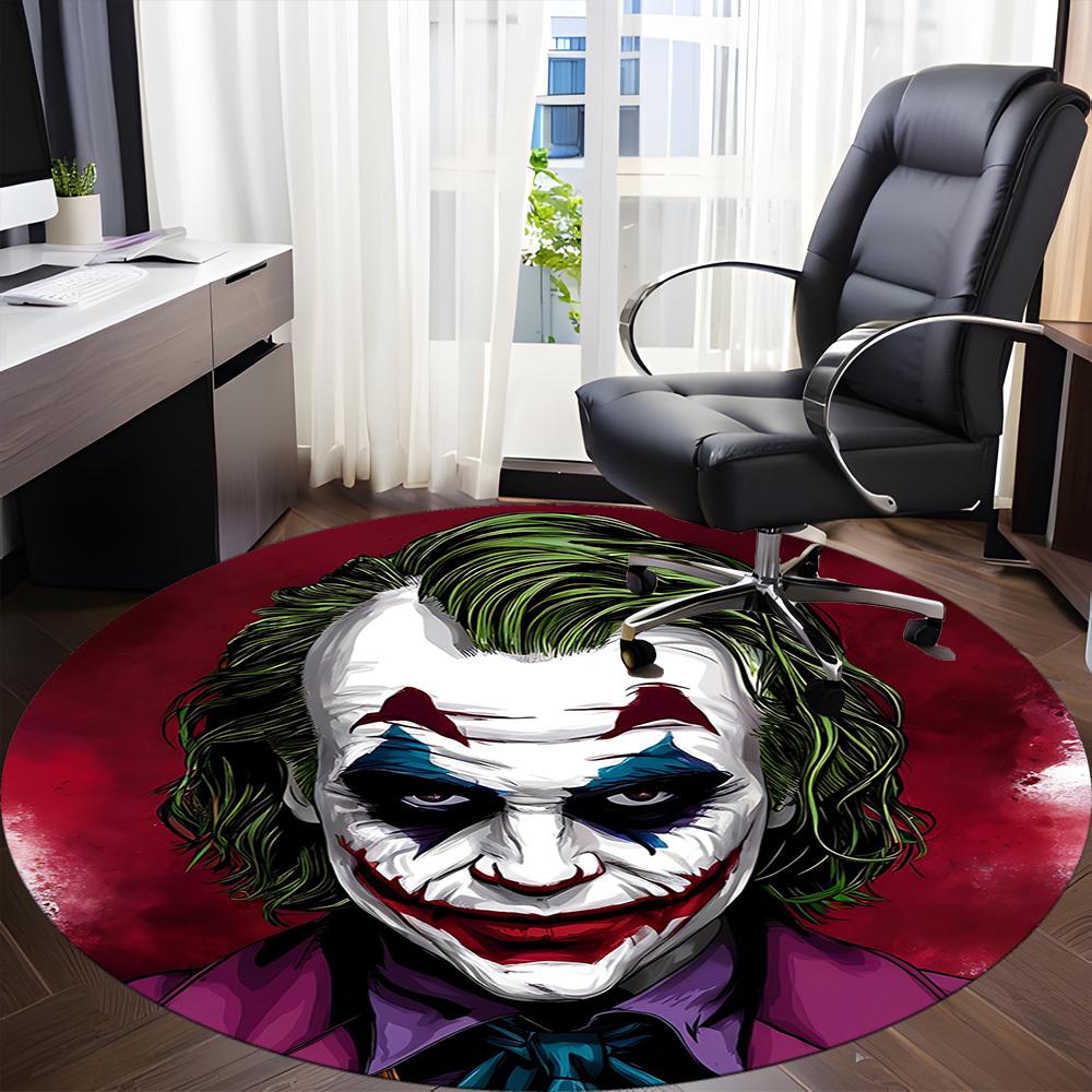 1pc Joker Office Round Area Rug, Under Office Chairs Bedroom Living Room Home Decor, Room Deco, Available in Various Sizes