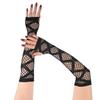 Performance Dance Long Mesh Gloves Hollow-Out Mesh Fishnet Gloves  Cosplay Performance