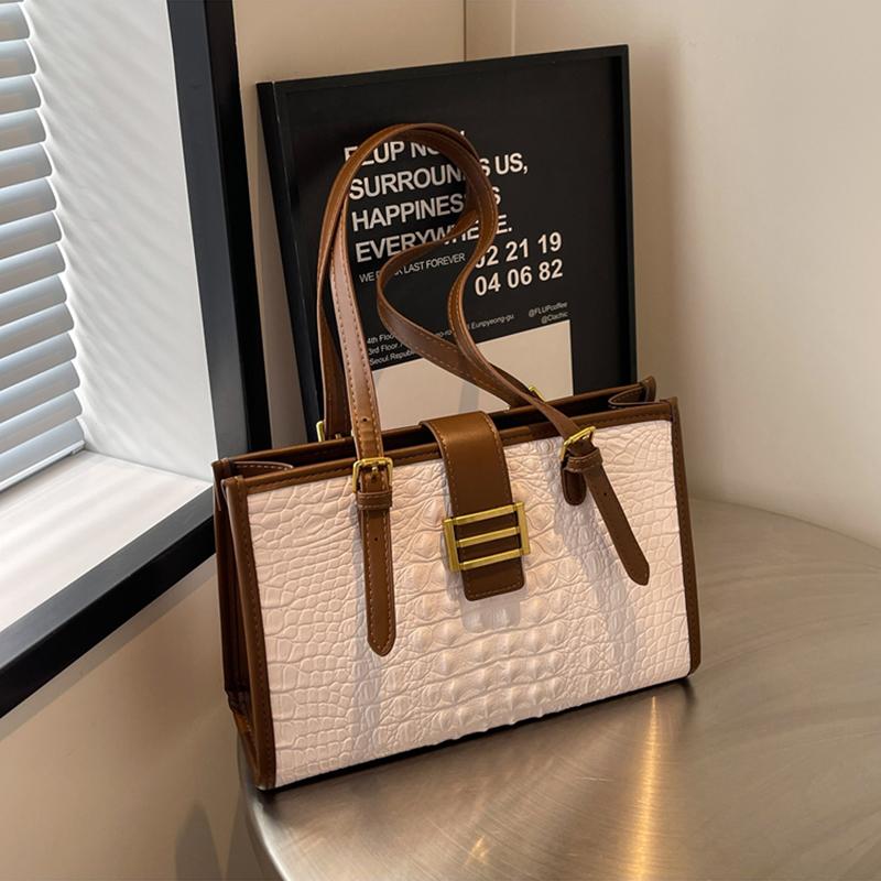 Freizeit Damen Ein Schultertasche Achseltaschen Große Kapazität Herbst Winter Vielseitige Handtaschen Textur Steinmuster PU Tragetasche