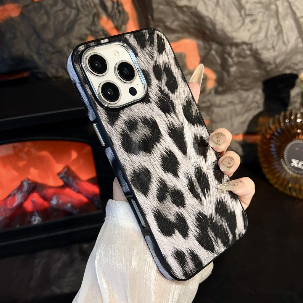 Applicable To Apple 16PROMAX Mobile Phone Case, Leopard Print Magnetic Mobile Phone Case, Simple and Advanced Sense, Anti-drop 15/14PLUS