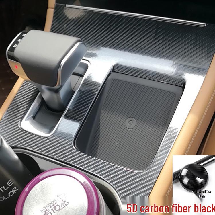 Applicable Ideal ONE Interior Carbon Fiber Anti-Scratch Stickers for Console, Shift Lever, and Window Lift.