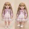 NPK 22" Hellviolettes Tuch Langärmelige Betty Reborn Puppe - Perfektes Weihnachtsgeschenk für Kinder