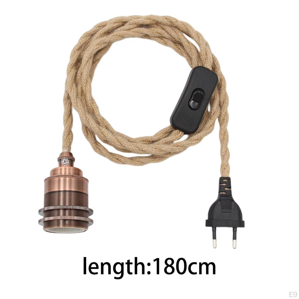 Vintage-Stil-Lampenkabel, flexibel, für industrielle Pendelbeleuchtung, Schwarz