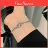 Trendy Double Ring Alloy Bracelet For Womens Sophisticated Casual Wear