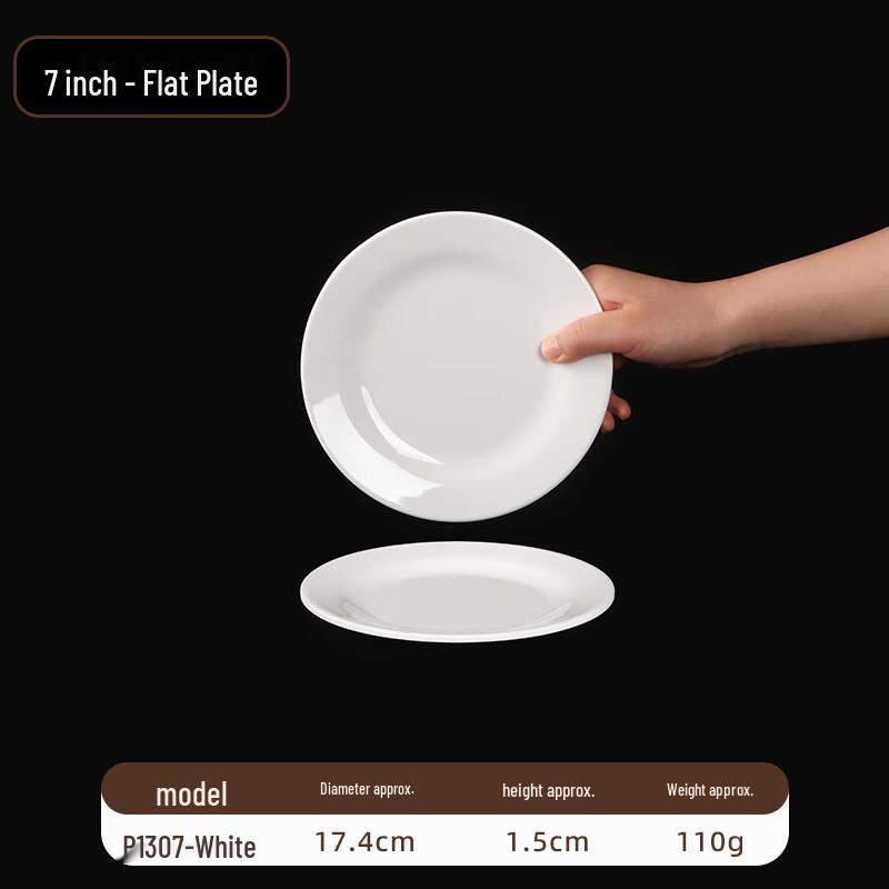 Yujia Melamine Commercial Serving Plates (10-Pack) 7 inch