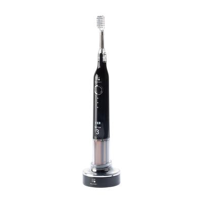 Soladey Rhythm 3 Sonic Vibration Electric USB 3 Lightweight and TiO2 Solar IPX5 Waterproof (Piano Black) Toothbrush, Rechargeable, Modes, Compact,