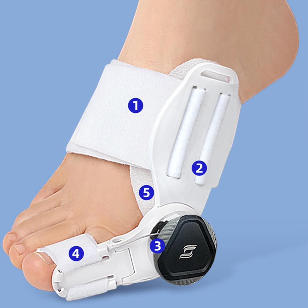 Ballenzeh-Korrektor Unisex Orthopädischer Ballenzeh-Zehenstrecker Verstellbare Ballenzeh-Schiene mit Zehentrenner zur Linderung von Ballenzehen