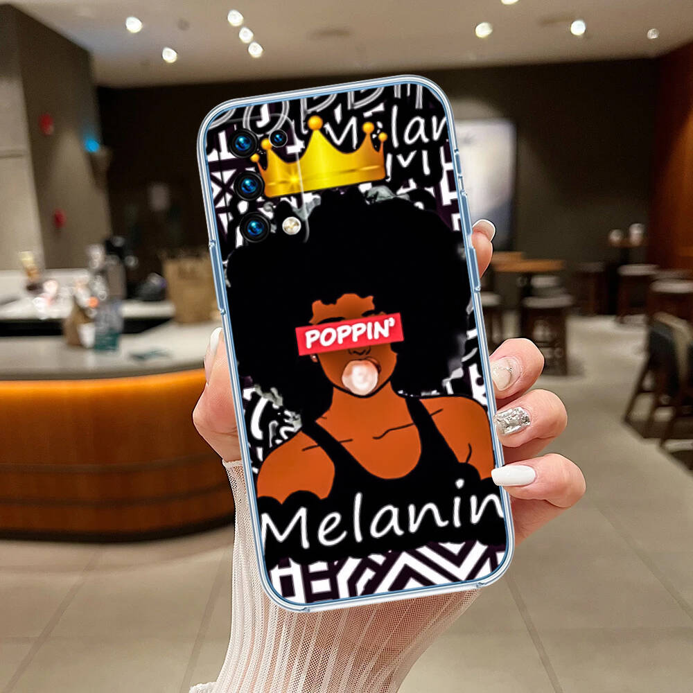 Chica Poppin Black Girl Case for Motorola G10 G20 G04 E30 E40 E22 E20 E13 E15 G22 G23 G05 G75 G35 G55 E22S E7 G6 G7 G8 G9 Plus Power Play