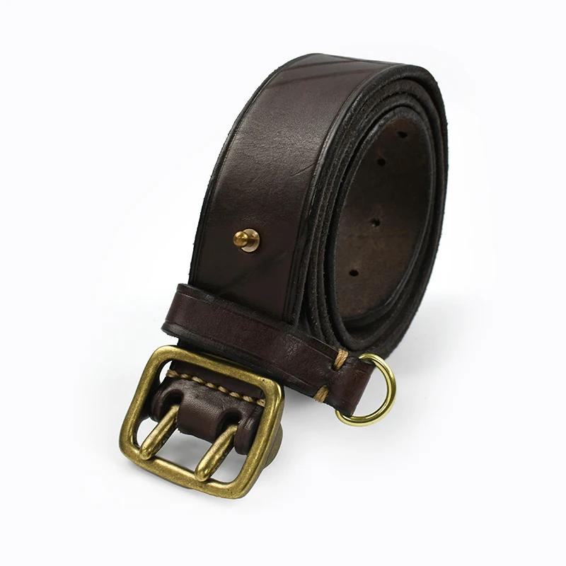 

Deepeel 3.8cm Men s Pure Cowhide Belt Genuine Leather Double Pin Buckle Waistband Luxury Brand Belts Jeans Apparel Accessories 105cm кофейный