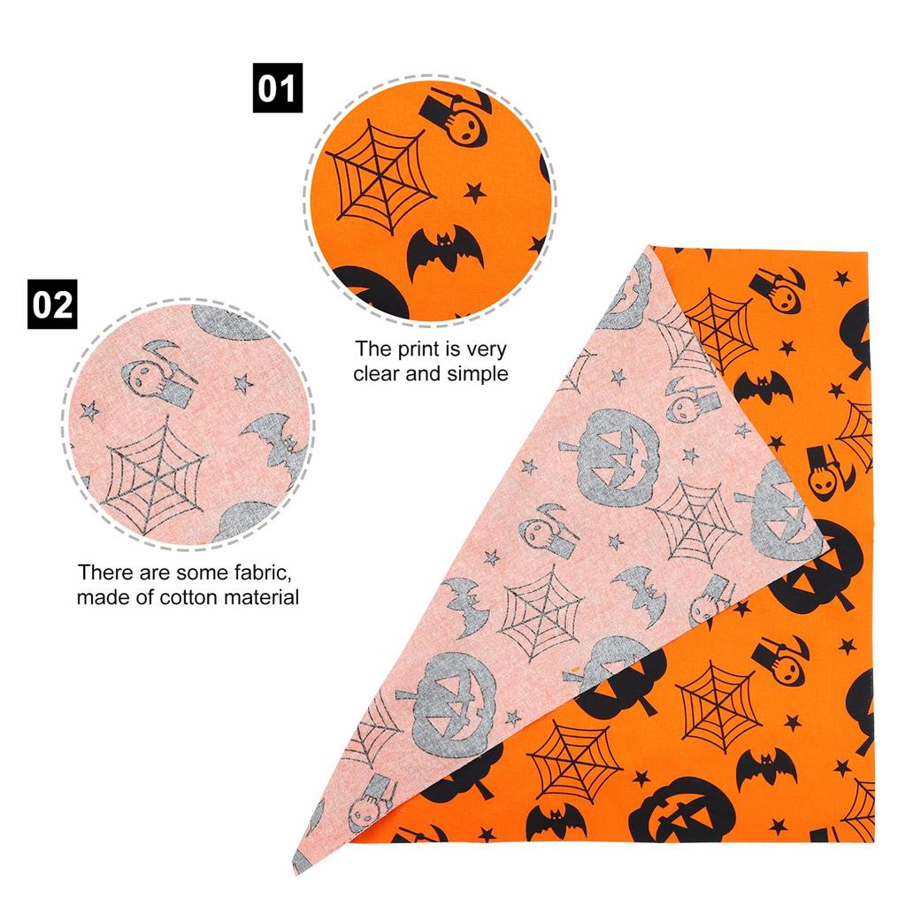 LIOOBO Halloween Cut Patchwork Fabric DIY Cotton Home 8 Pieces Fabric, Cloth, Fabric, Scraps, Set, Crafts, Pumpkin, Skeleton, Bat, Fabric, Handmade,