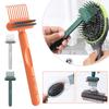 Comb Cleaning Brush,2 In 1 Hair Brush Remover Rake,Comb Cleaner With Pick Bristles,Portable Hair Comb Cleaning Tool