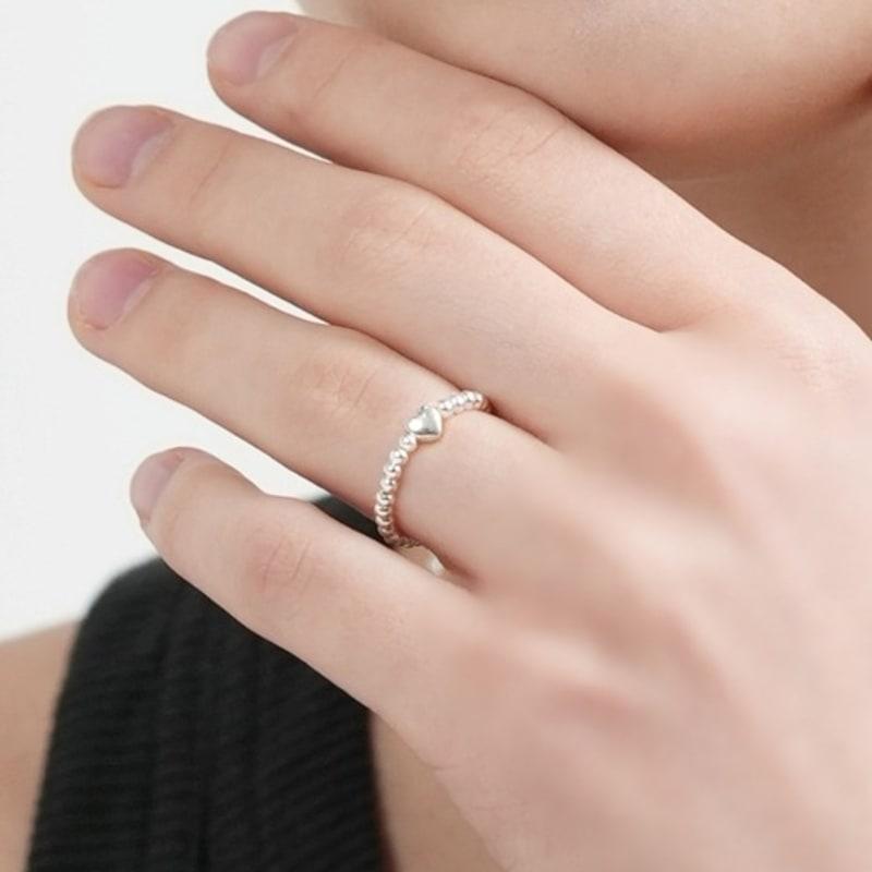 BONBEAU Mini motif silverball Ring Mini motif 925 silver ball banding ring 2mm