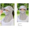 Floral Print Women Fisherman Hat Big Brim Picking Tea Hat Fashion Face Covering Sunhat  Face Shield