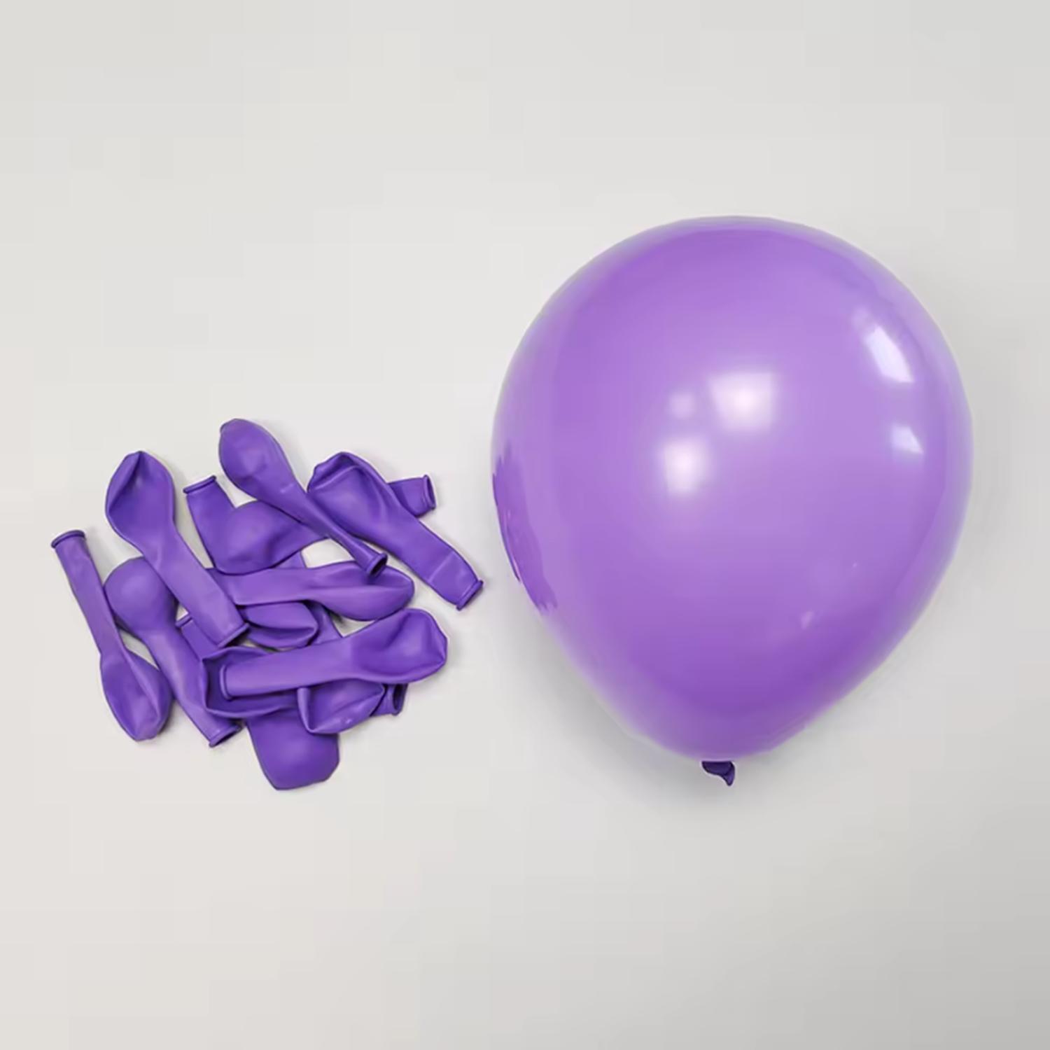 

5/10/12inch 10pcs multi-color balloon set,suitable for weddings,birthdays,themed parties,pre wedding parties,family gatherings 5inch світло-фіолетового кольору